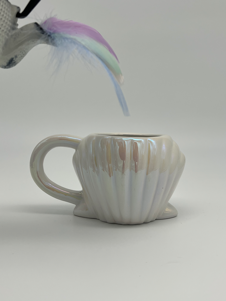 Mermaid Shell Coffee Mug – Iridescent Pearl Shine