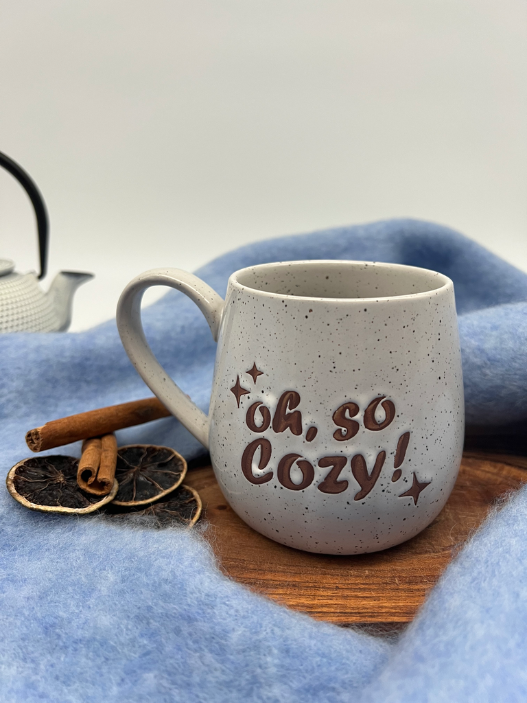 'Oh, So Cozy!' Speckled Stoneware Mug