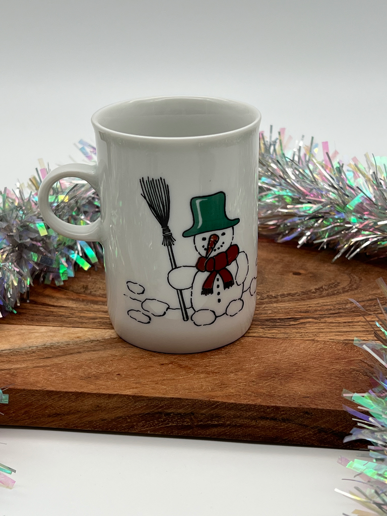 Vintage Bavaria Eversberg Porcelain Mug – Cute Snowman Design