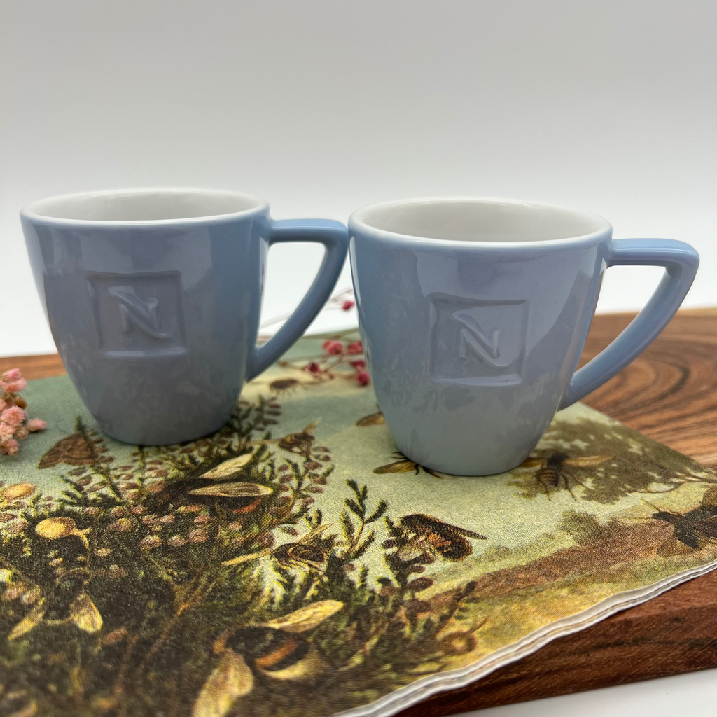 Nespresso Blue Porcelain Espresso Cups – Set of 2