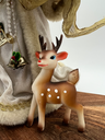 Vintage 1950s Rubber Reindeer Figurine – Hand-Painted – Made in Japan
