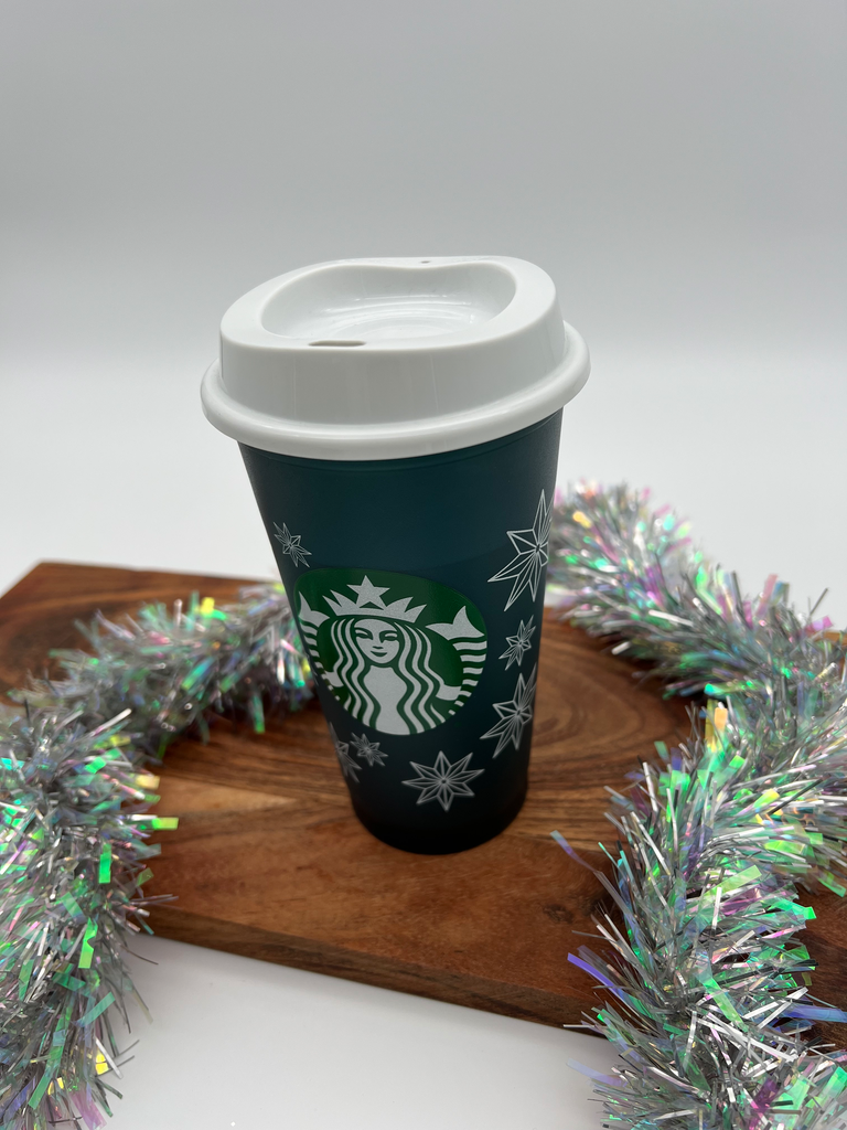 Starbucks Colour Changing Snowflake Travel Cup - Christmas Edition