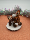 Disneyland Paris Christmas Ornament – Chip ’n Dale with Acorns - Vintage-Style Resin Figure