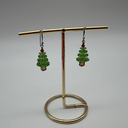 Chrystal Christmas Earrings - Christmas Tree Evergreen Glow