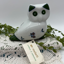 Melarti Hand-Painted Owl Figurine – Ceramic Art from Romania