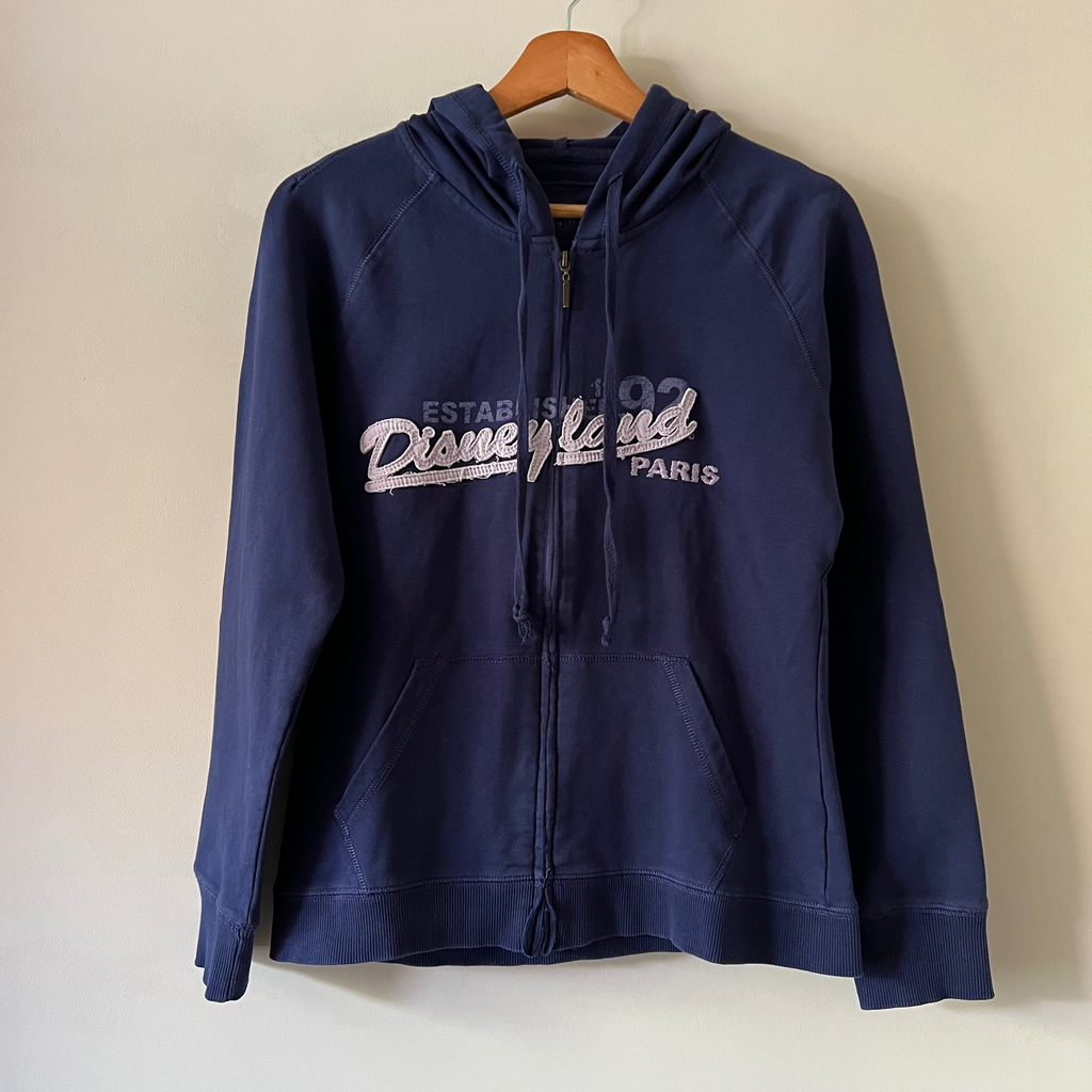 Disneyland Paris Zip-Up Hoodie - Large - Embroidered Logo
