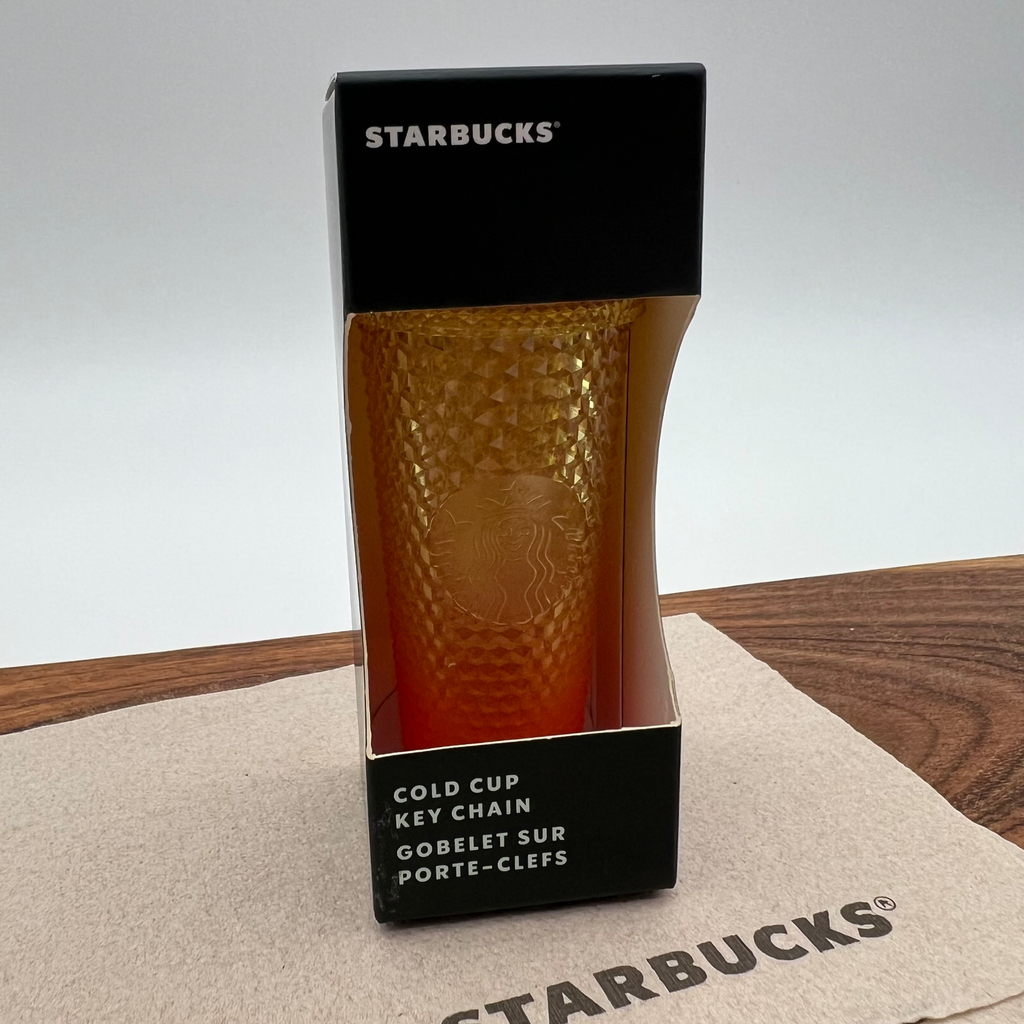 Starbucks Cold Cup Keychain Gradiant Yellow Orange