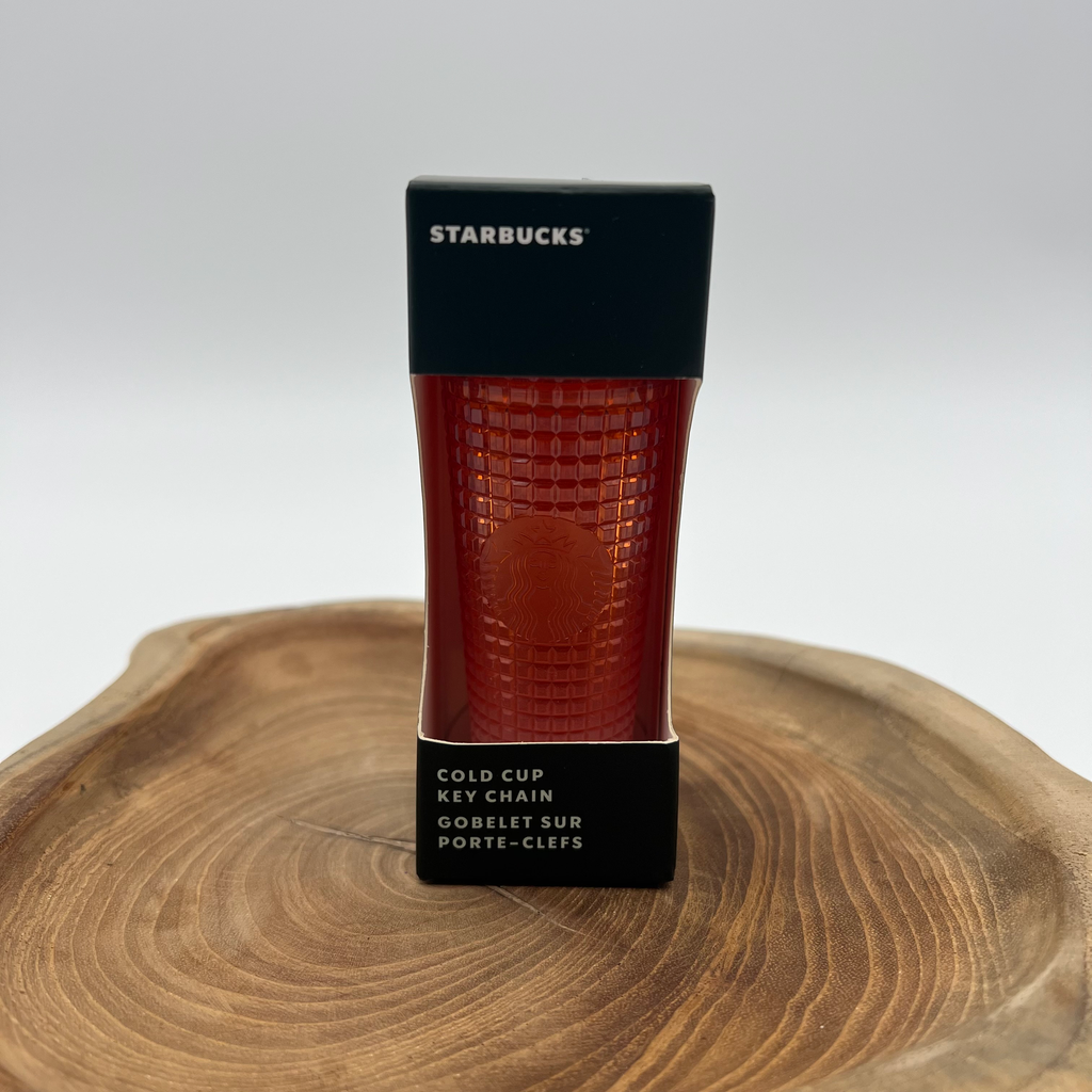 Starbucks Cold Cup Keychain – Orange & Red