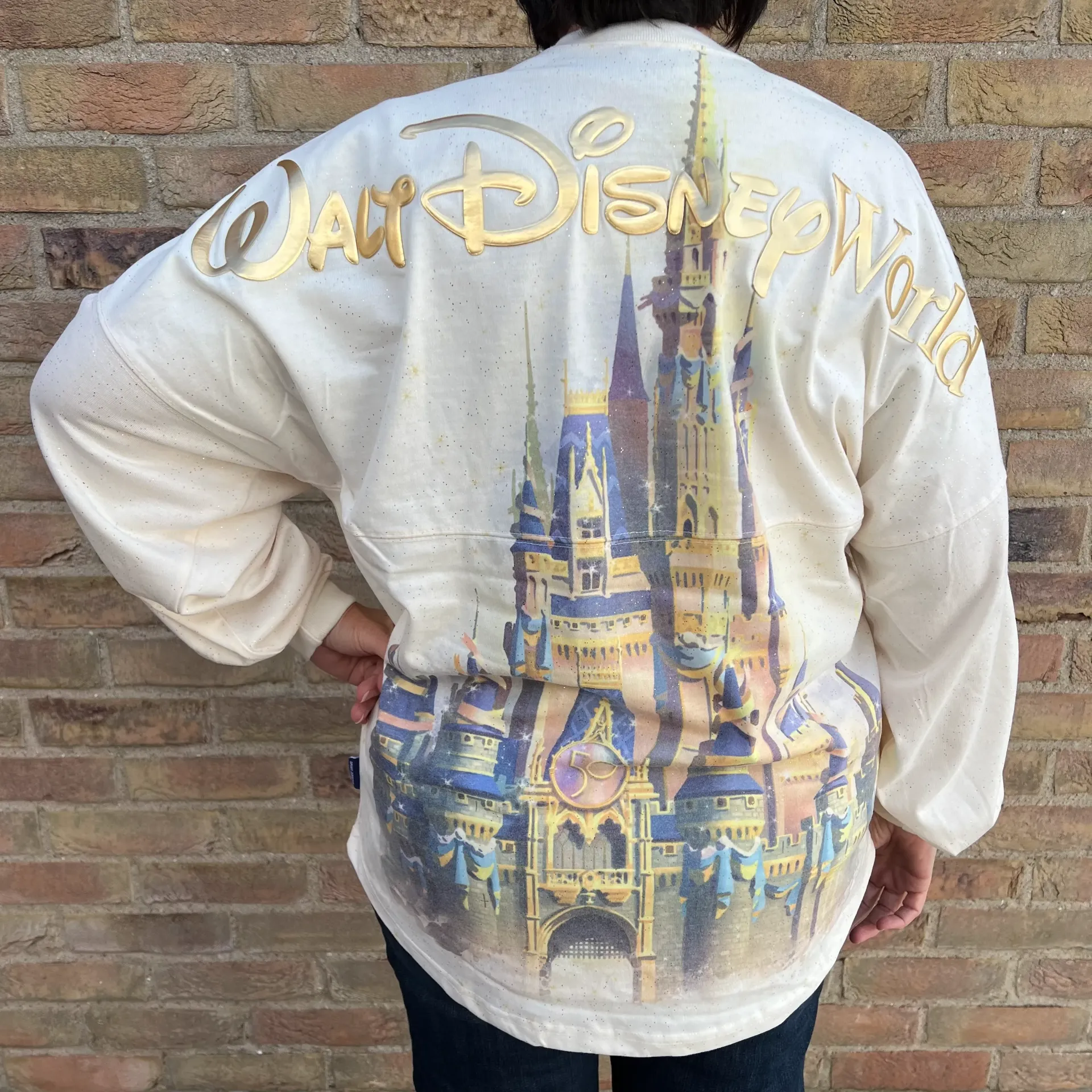 Walt Disney World 50th Anniversary Castle Spirit Jersey – Iridescent Gold Edition
