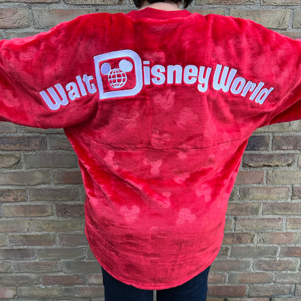 Walt Disney World Polar Fleece Spirit Jersey - Large - Textured Mickey Pattern