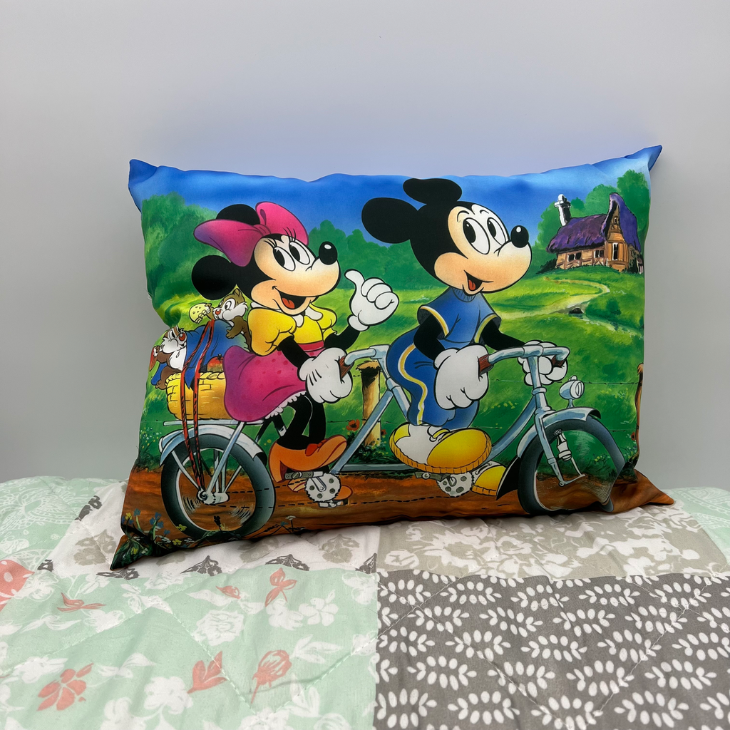 Mickey & Minnie Countryside Tandem Cycling Cushion – Disney Licensed
