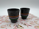 Nespresso Touch Espresso Cups Set of 2 - Black with Colour Rings