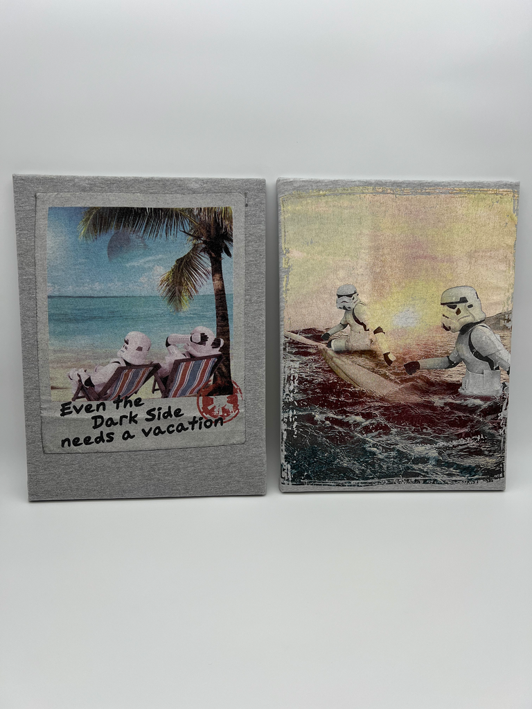 Upcycled Star Wars Canvas Wall Art – Set of 2