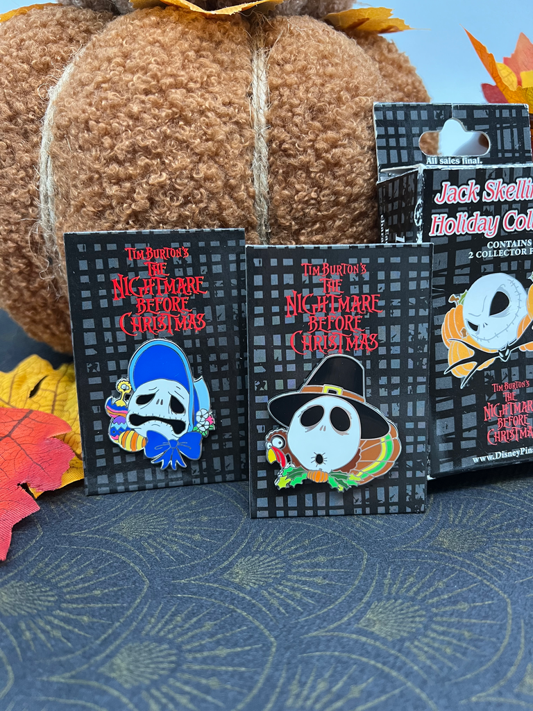 Walt Disney World Jack Skellington Holiday Pin Set (2 Pins)