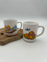 Vintage Disney Dogs Arcopal Mug Set - Lady & the Tramp + 101 Dalmatians