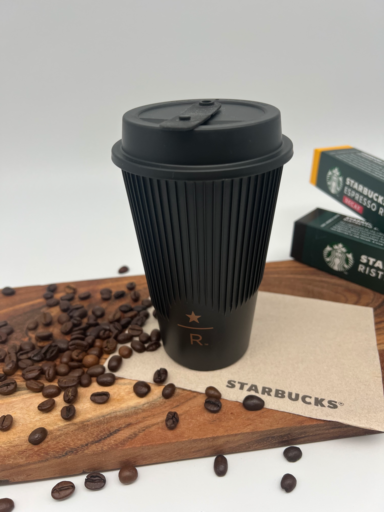 Starbucks Reserve Matte Black Ribbed Tumbler