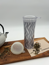 Starbucks Tea Infuser Tumbler On The Go – Silver Wave Design