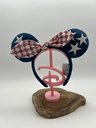 Disney Parks Minnie Ears Headband – “All American Girl” Stars & Stripes