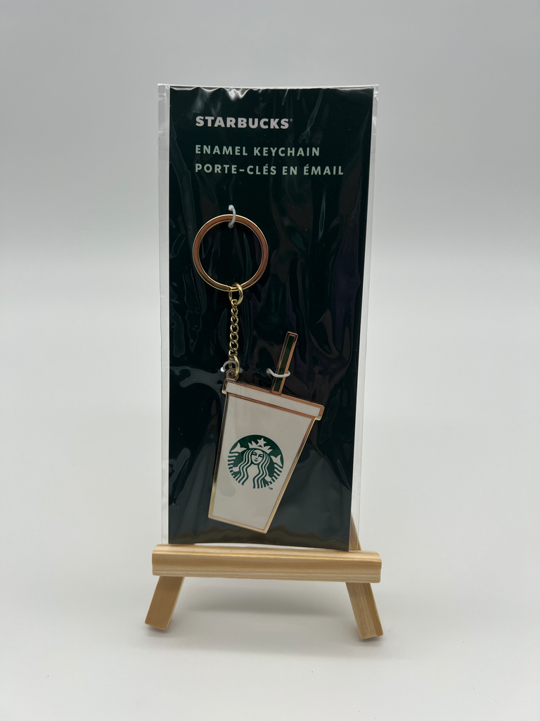 Starbucks White Cup Enamel Keychain