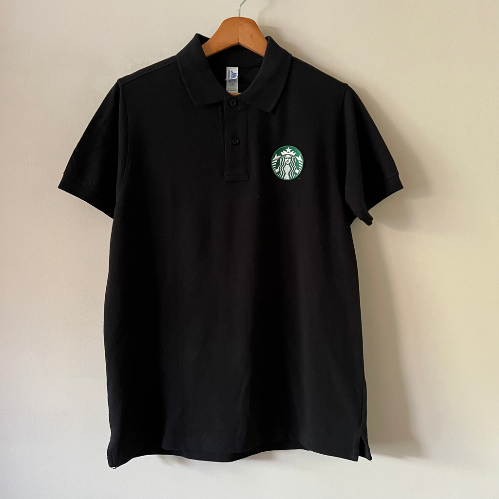 Starbucks Employee Polo Shirt – Official Barista Uniform Black Logo Shirt