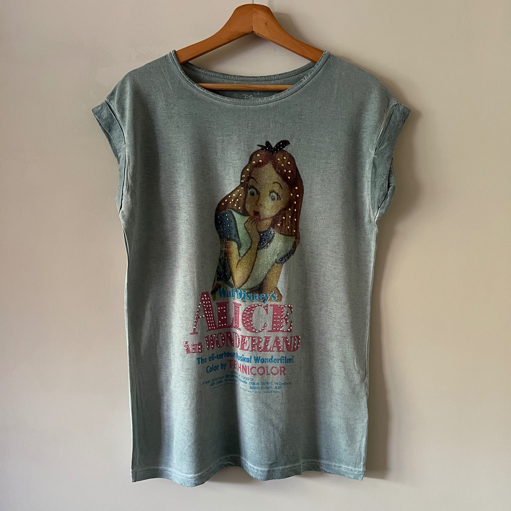 Disneyland Paris Alice in Wonderland Rhinestone Graphic Shirt