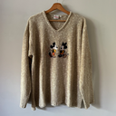 Vintage Disney Store Mickey & Minnie Knit Sweater – Embroidered – 2001 – Size L
