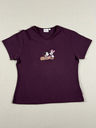 Vintage 90's Disney Store Burgundy Shirt – Mickey & Minnie Embroidery