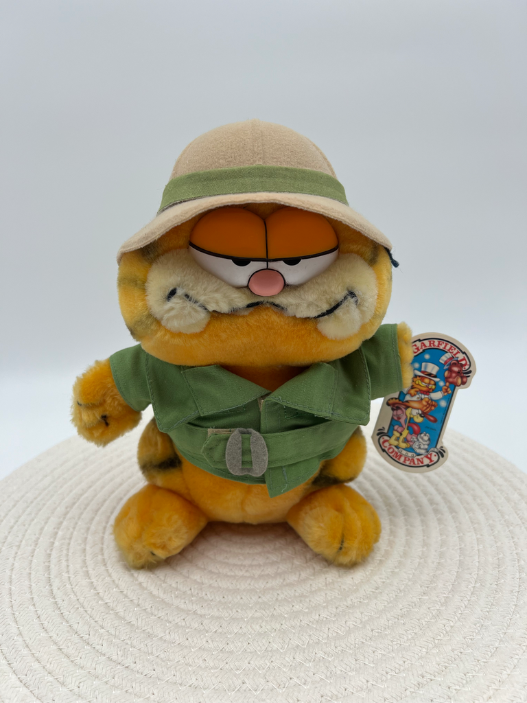 Vintage 80's Garfield On Safari Explorer Plush