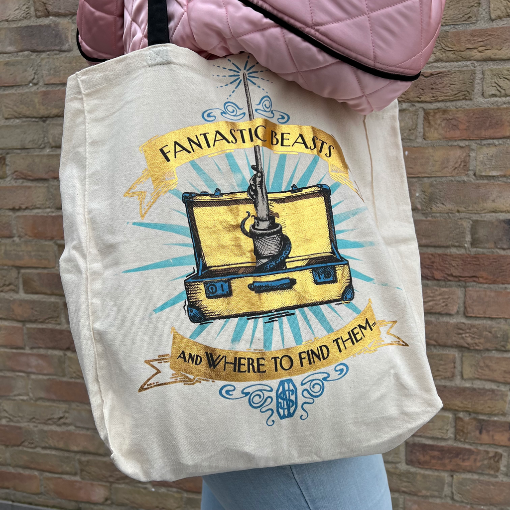 Fantastic Beasts Tote Bag – Gold Double-Sided Graphic