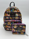 Disney Parks Exclusive Loungefly Villains Library Backpack & Wallet Set